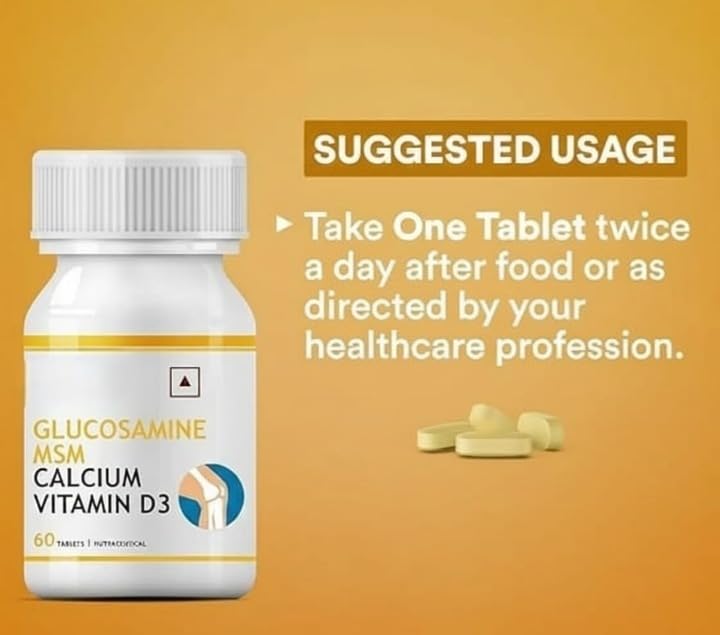 Glucosamine Tablets with MSM Calcium & Vitamin D3 60 Tablets P9209