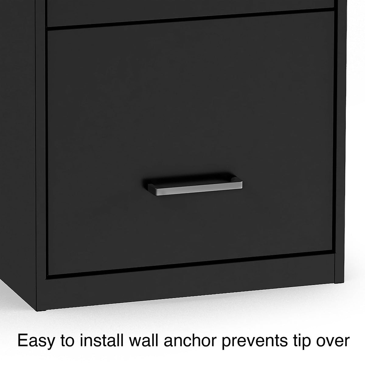 Black 3 Drawer Letter Legal Locking File Cabinet T623985