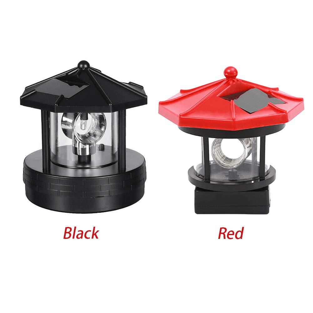 Solar Lighthouse LED Rotating Garden Light with 2 Solar Panels S520