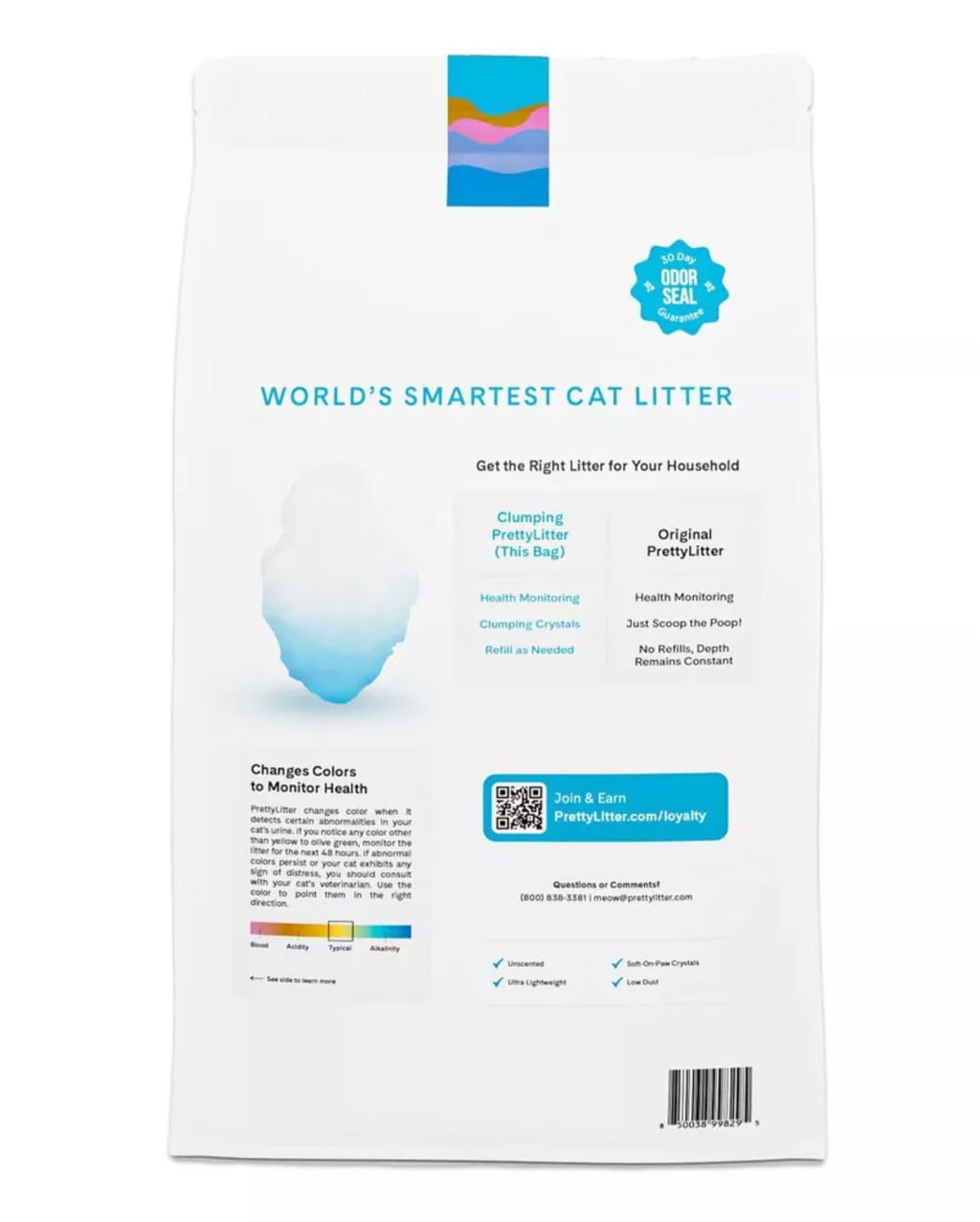 Clumping Health Monitoring Cat Litter 10 Lb Unscented Silica Gel Crystals U117418