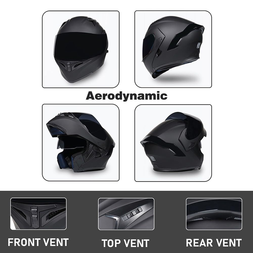 DOT Approved Flip Up Full Face Modular Motorcycle Helmet with Dual Visor G6028