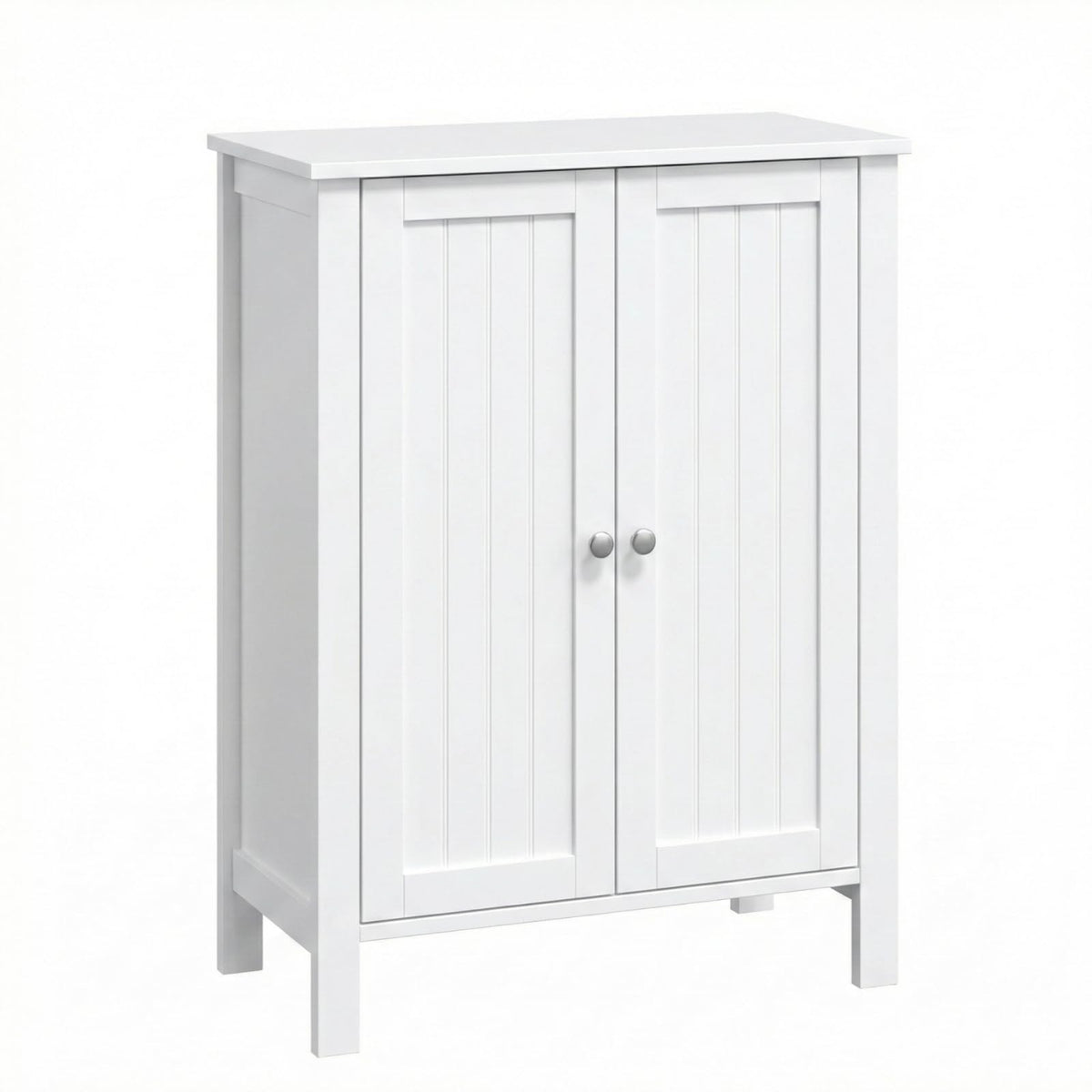 White Free Standing Bathroom Cabinet with Adjustable Shelf B314878