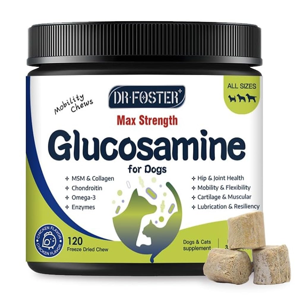 Glucosamine for Dogs Chicken Flavor 120 Freeze-Dried Chews C181320