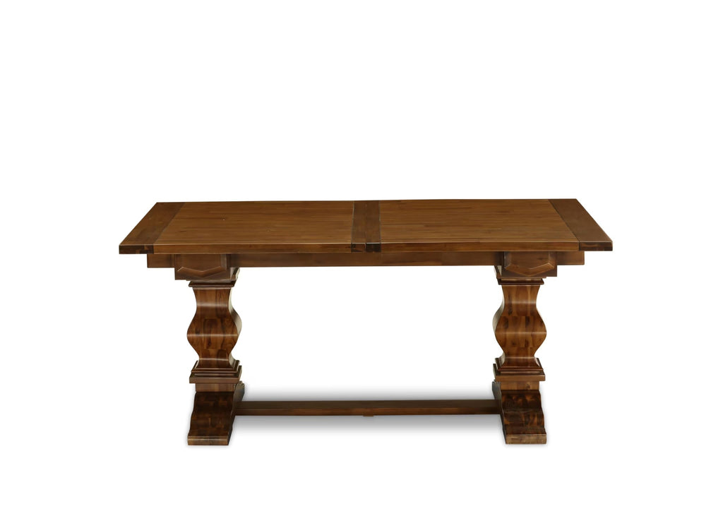 9 Piece Walnut Dining Set with 8 Upholstered Chairs V534