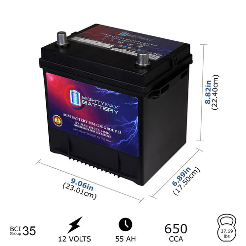 12V 55Ah AGM Replacement Battery O777823