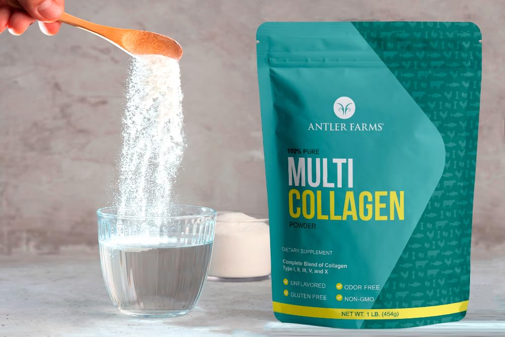 Multi Collagen Protein Powder 5 Types Unflavored 1 lb K523363