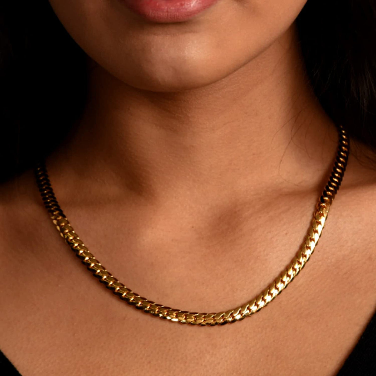 14k Yellow Gold Cuban Link Chain Necklace S327