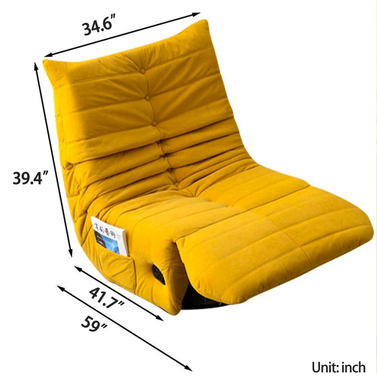 Gray Swivel Rocking Recliner Chair Y82076