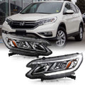 For 2015-2016 Honda CRV Halogen Type LED DRL Headlights Assembly Pair Set Left+Right Z826