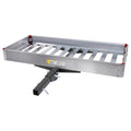 500-lb Capacity 50 inch x 22 inch Folding Aluminum Hitch Mount Cargo Carrier Basket V601299