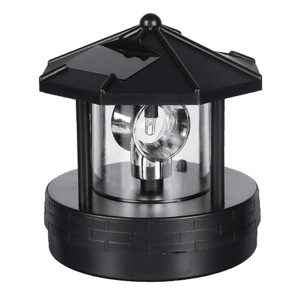 Solar Lighthouse LED Rotating Garden Light with 2 Solar Panels S520