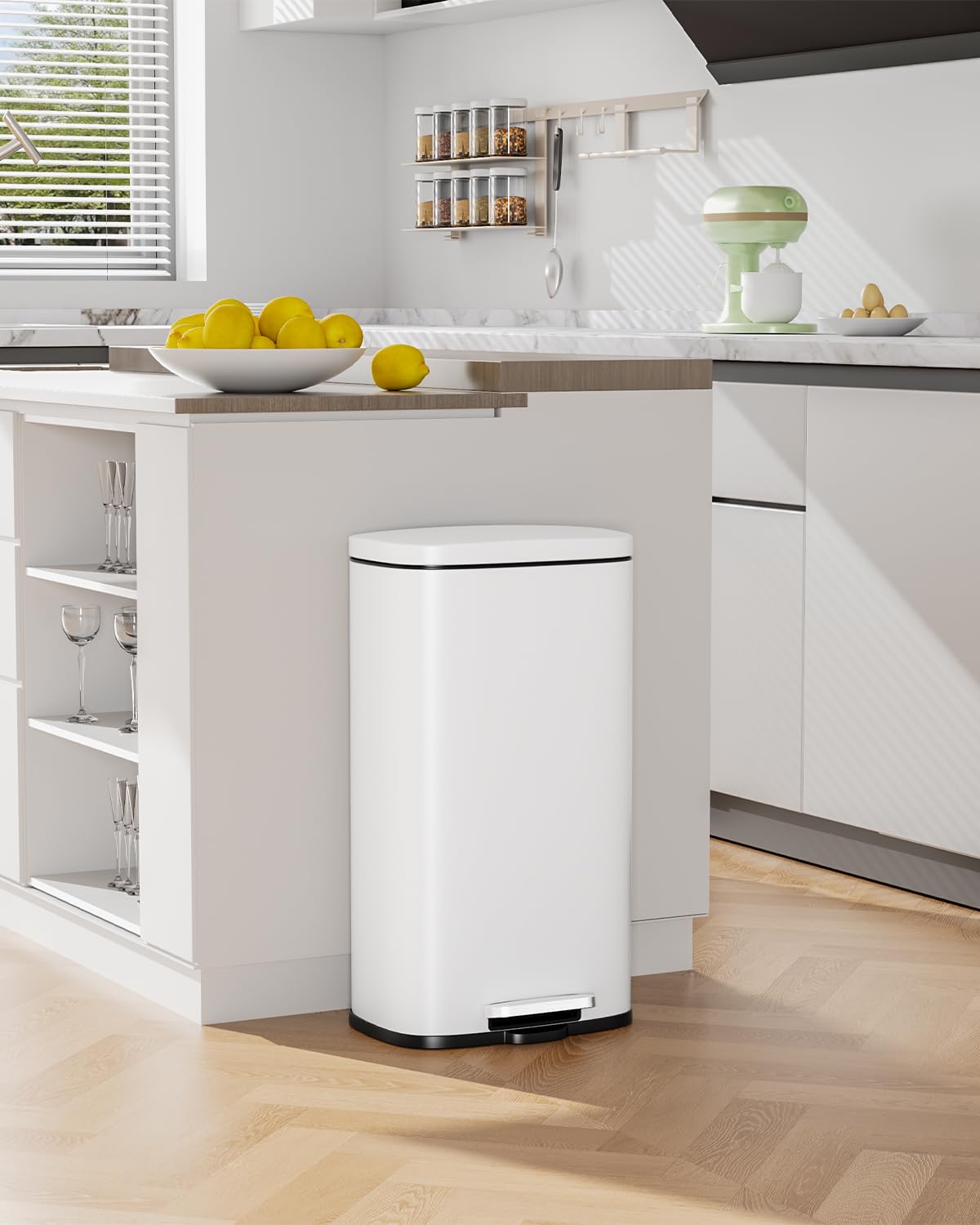 13.2 Gal Stainless Steel Step Trash Can T98929