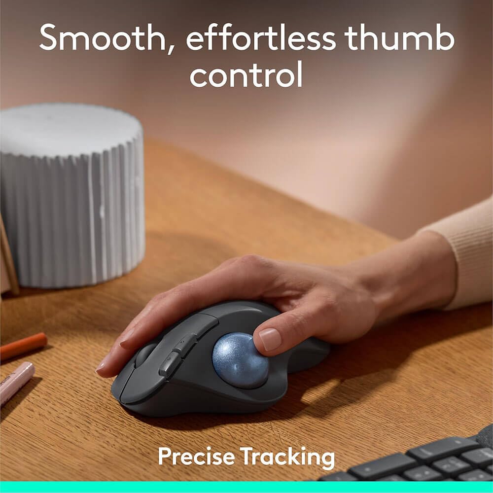 Wireless Ergonomic Trackball Mouse Black E865485