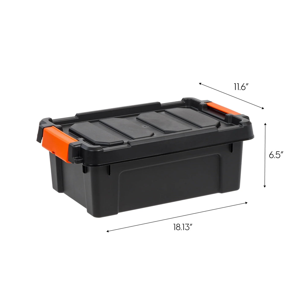 Heavy Duty Plastic Storage Bins with Lockable Lids, Black G2751