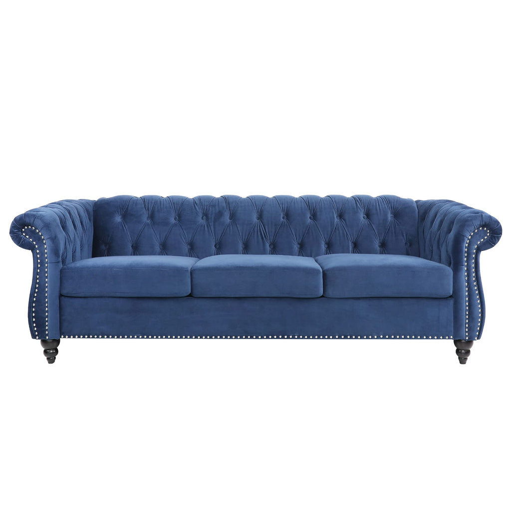 Blue Velvet 3 Seater Sofa F747593