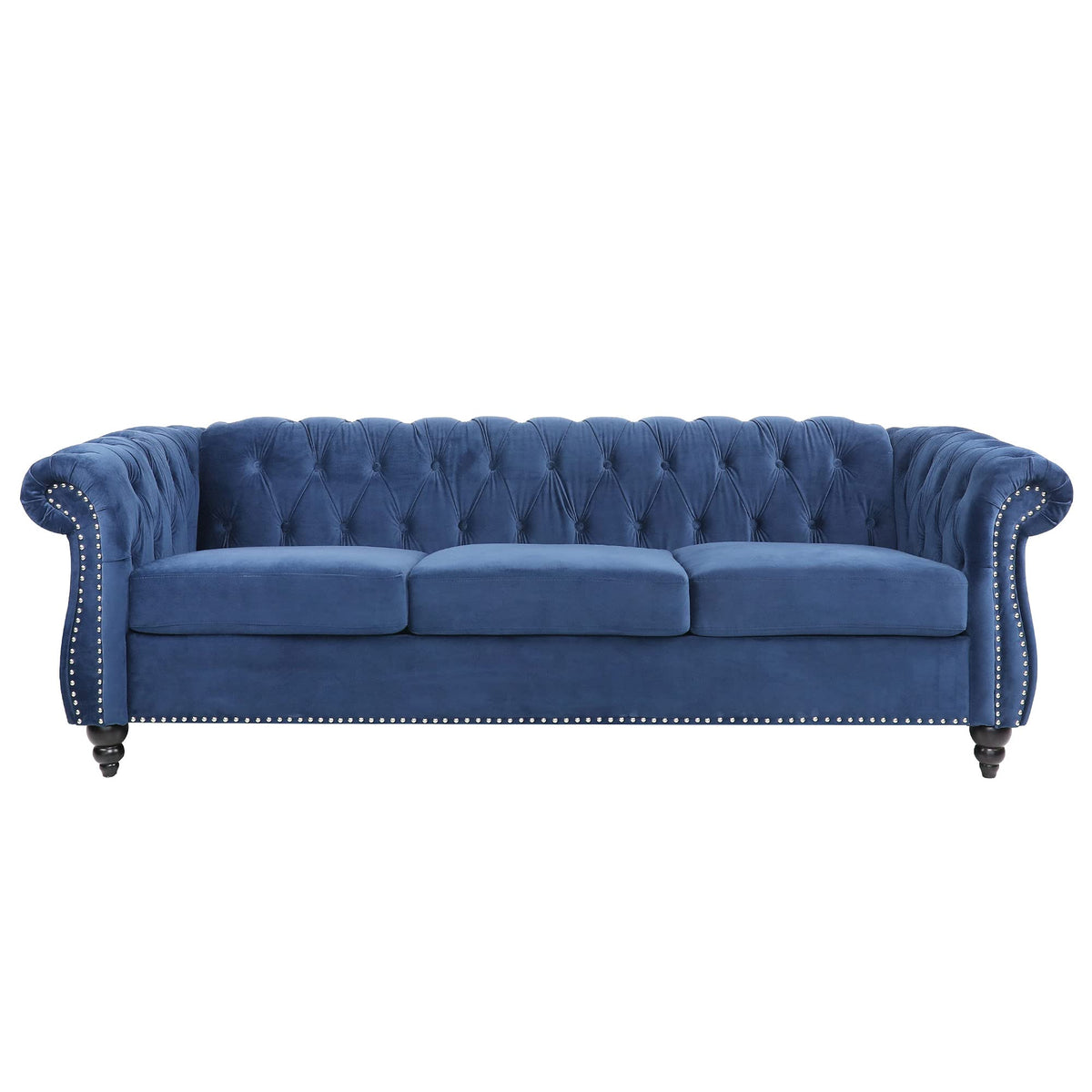 Blue Velvet 3 Seater Sofa F747593