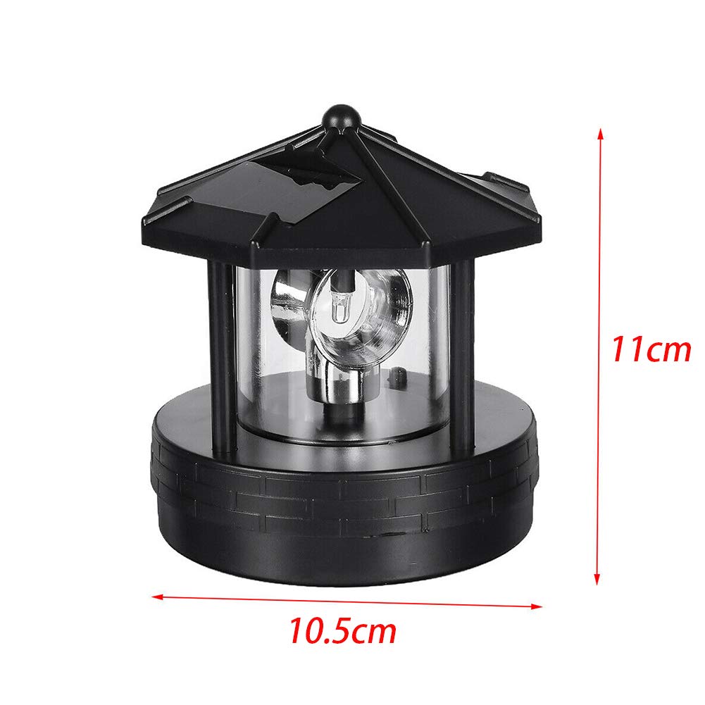 Solar Lighthouse LED Rotating Garden Light with 2 Solar Panels S520