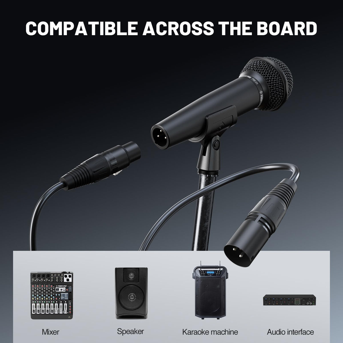 Cardioid Dynamic Wired XLR Microphone M61065