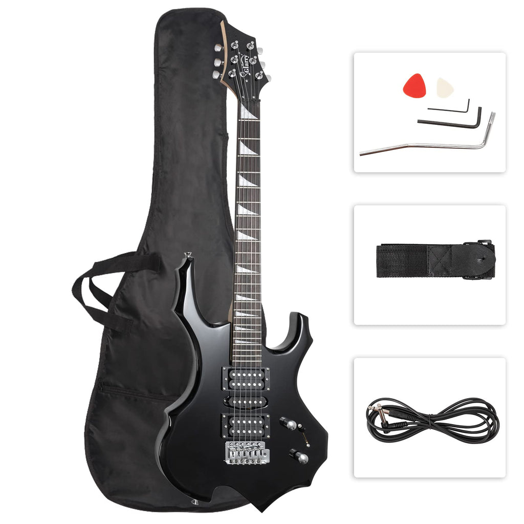 Black Electric Guitar with Accessories Pack J37495