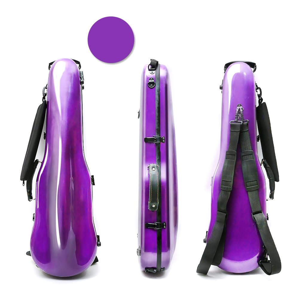 Carbon Fiber Violin Case 4/4 Full Size Purple B917465