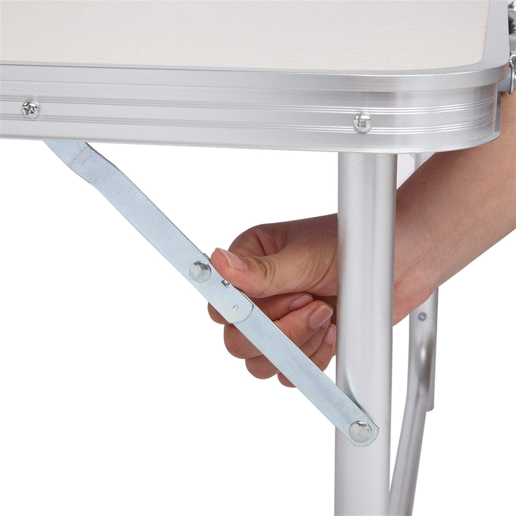 Folding Aluminum Camping Table White 3 FT G9004