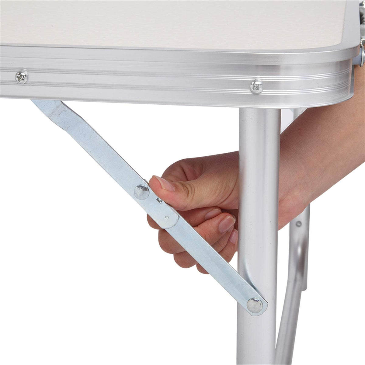 Folding Aluminum Camping Table White 3 FT G9004