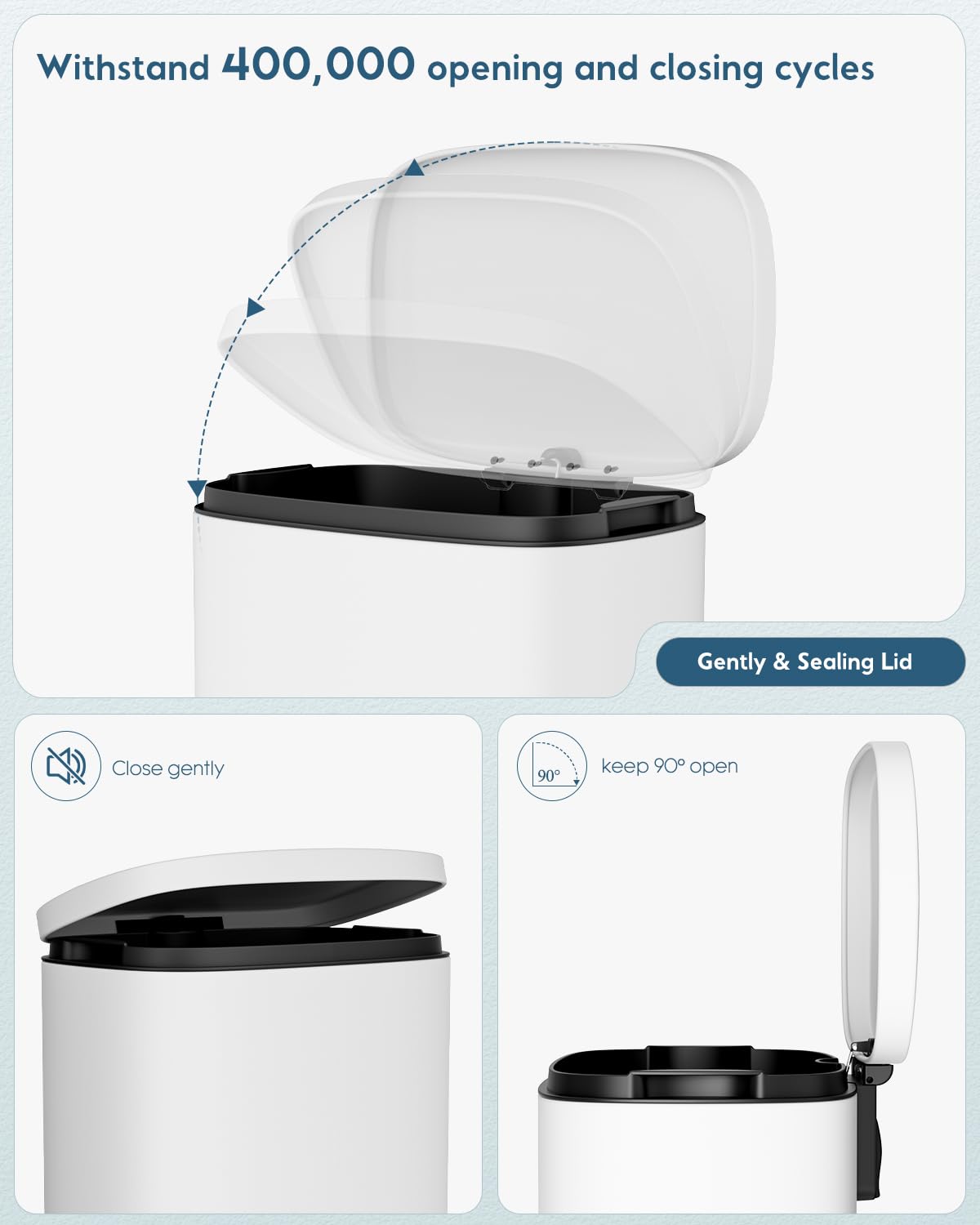 13.2 Gal Stainless Steel Step Trash Can T98929