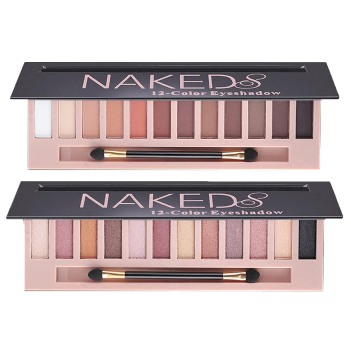 2 Pack Nude Matte Shimmer Glitter Eyeshadow Palette Set L304683