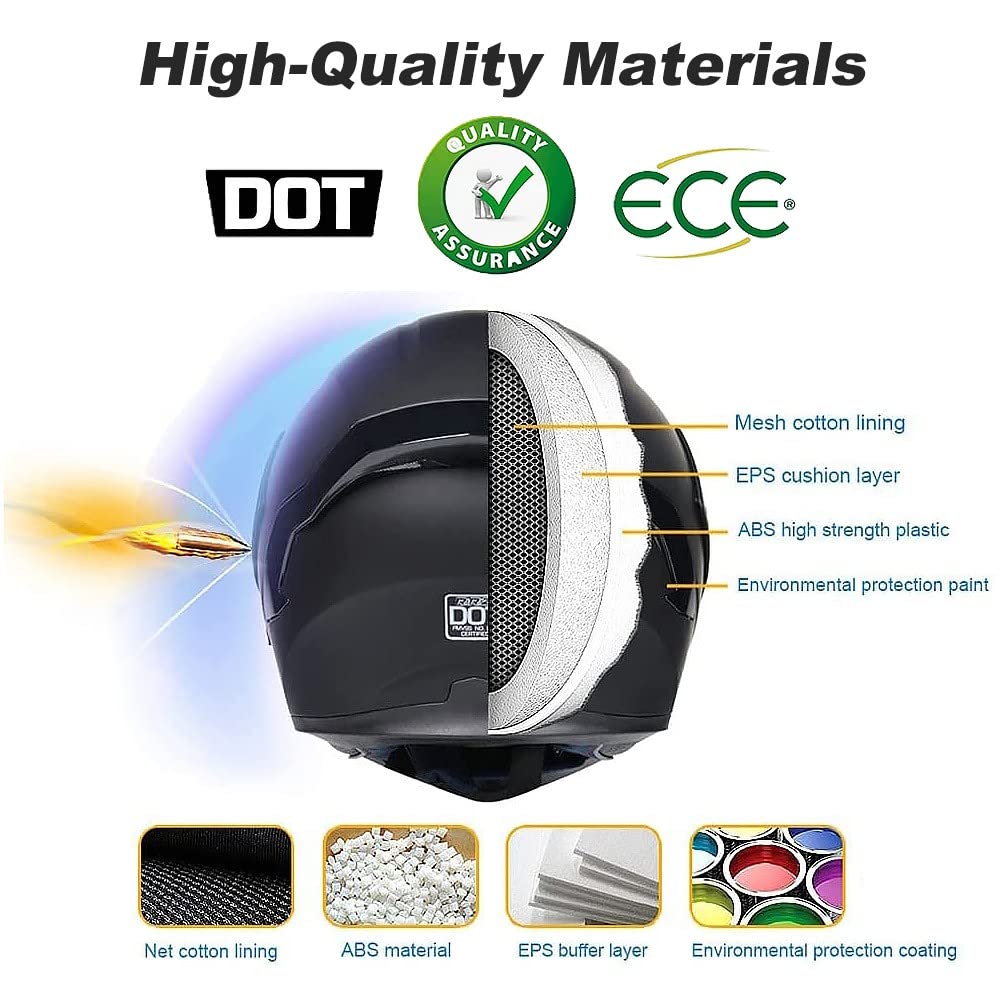DOT Approved Flip Up Full Face Modular Motorcycle Helmet with Dual Visor G6028