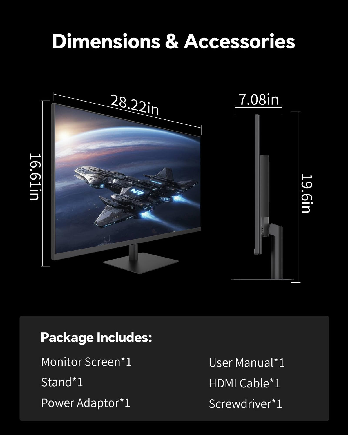 32 Inch 2K IPS 1440p Monitor with HDR10 E9659