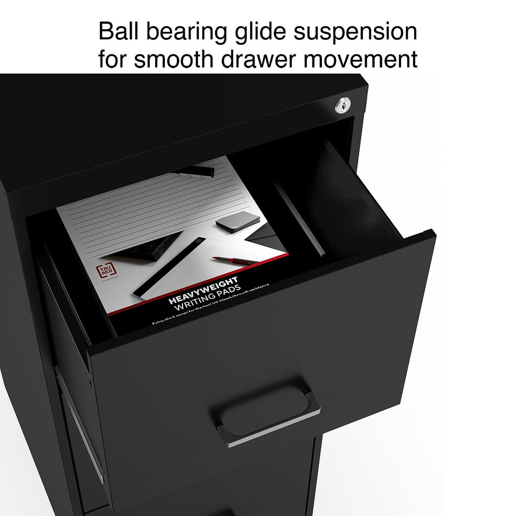 Black 3 Drawer Letter Legal Locking File Cabinet T623985