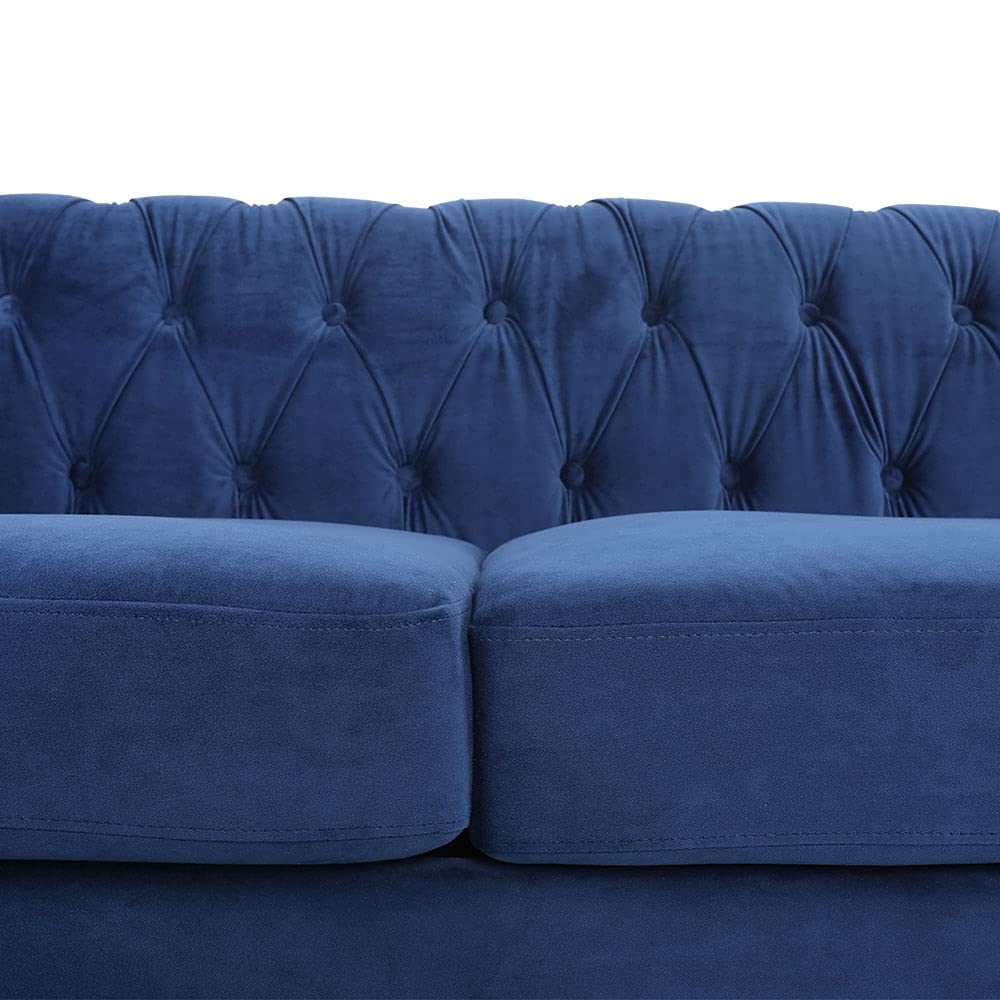 Blue Velvet 3 Seater Sofa F747593