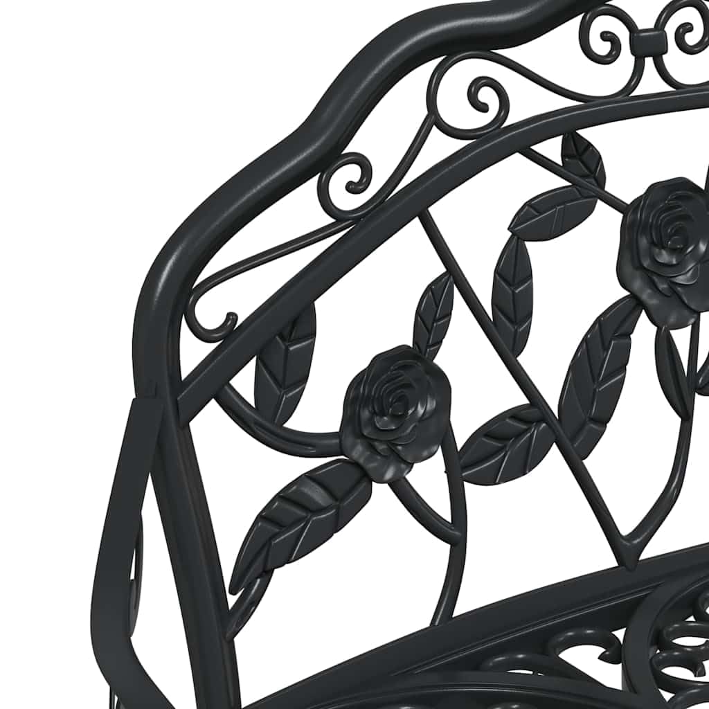 Cast Aluminum Black Patio Bench Y209562