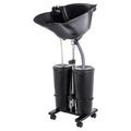 Portable Shampoo Bowl with Electric Pump, 2 Water Buckets, Height Adjustable S87662