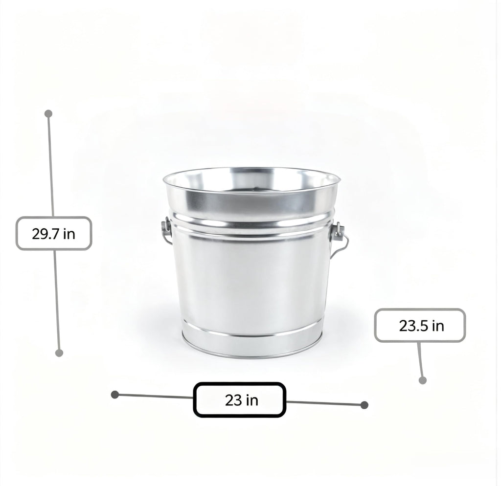 6 Gallon Galvanized Steel Storage Can with Locking Lid S9903