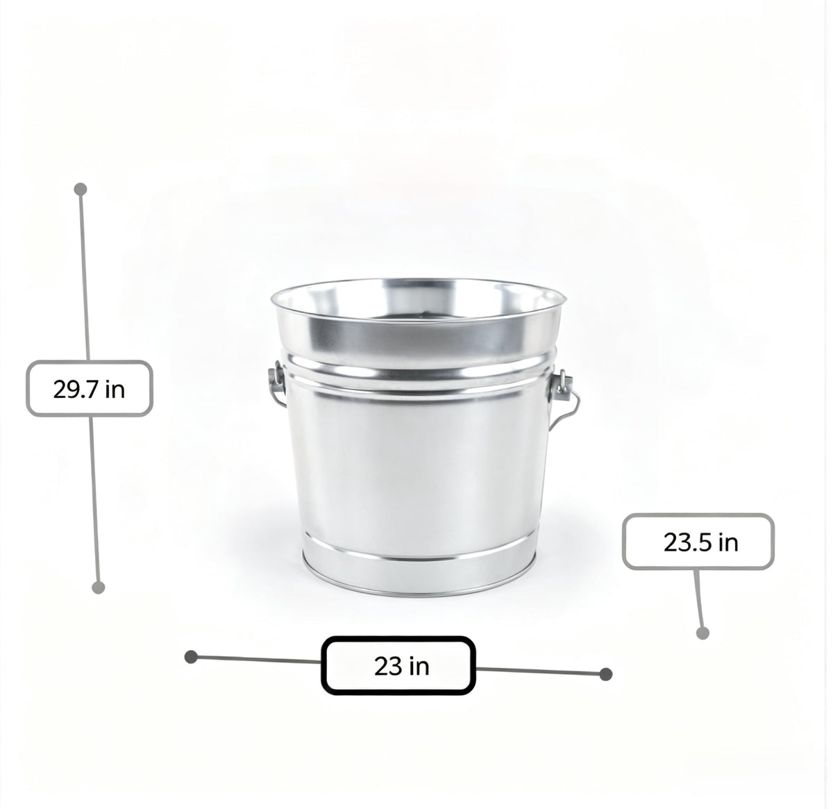 6 Gallon Galvanized Steel Storage Can with Locking Lid S9903