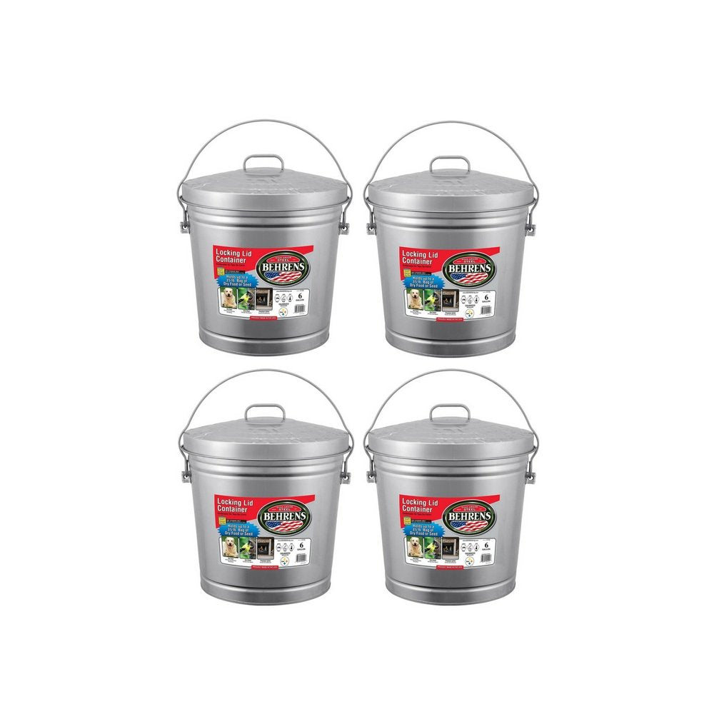 6-Gallon Locking Lid Can 4 Pack V65250