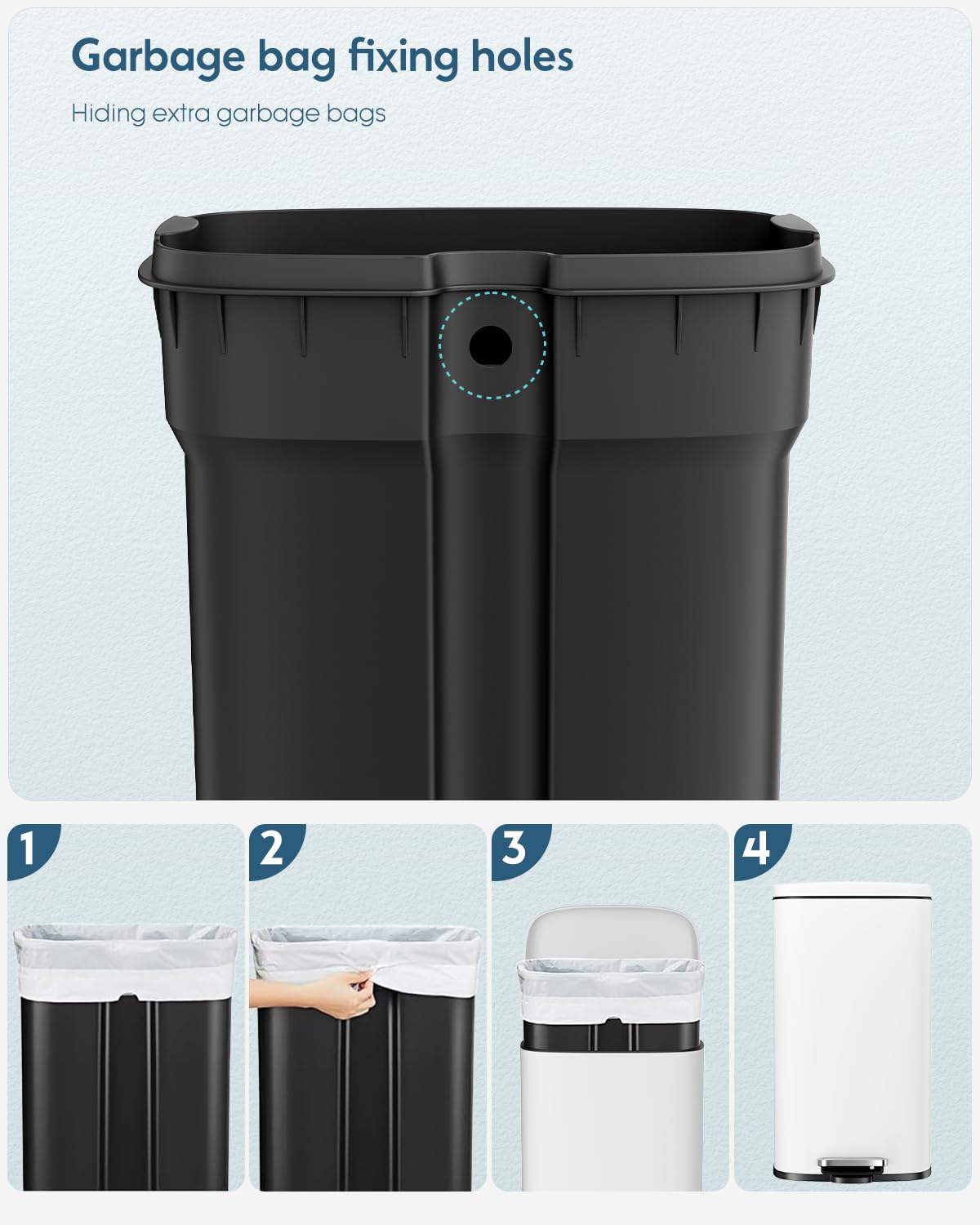 13.2 Gal Stainless Steel Step Trash Can T98929