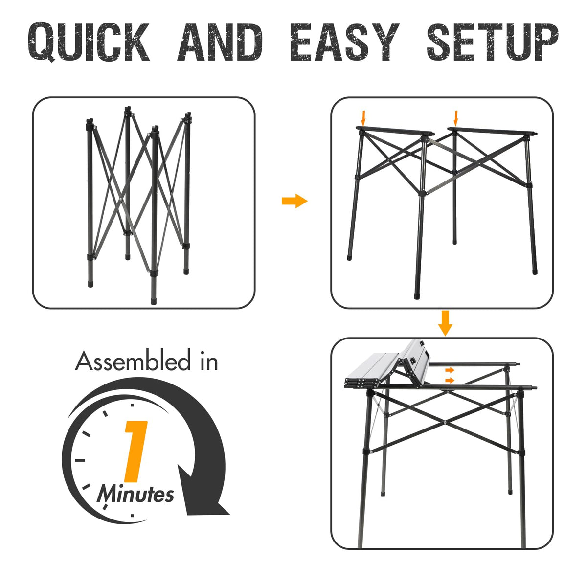 Lightweight Aluminum Folding Table X7459