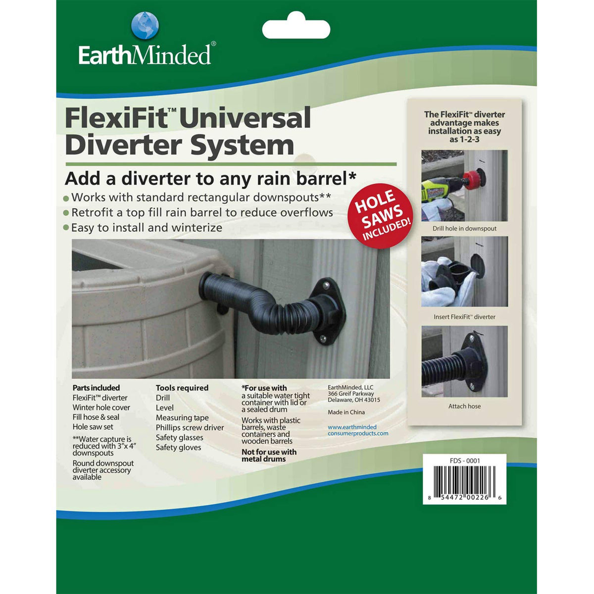 50 Gallon Rain Barrel with Diverter Kit G100