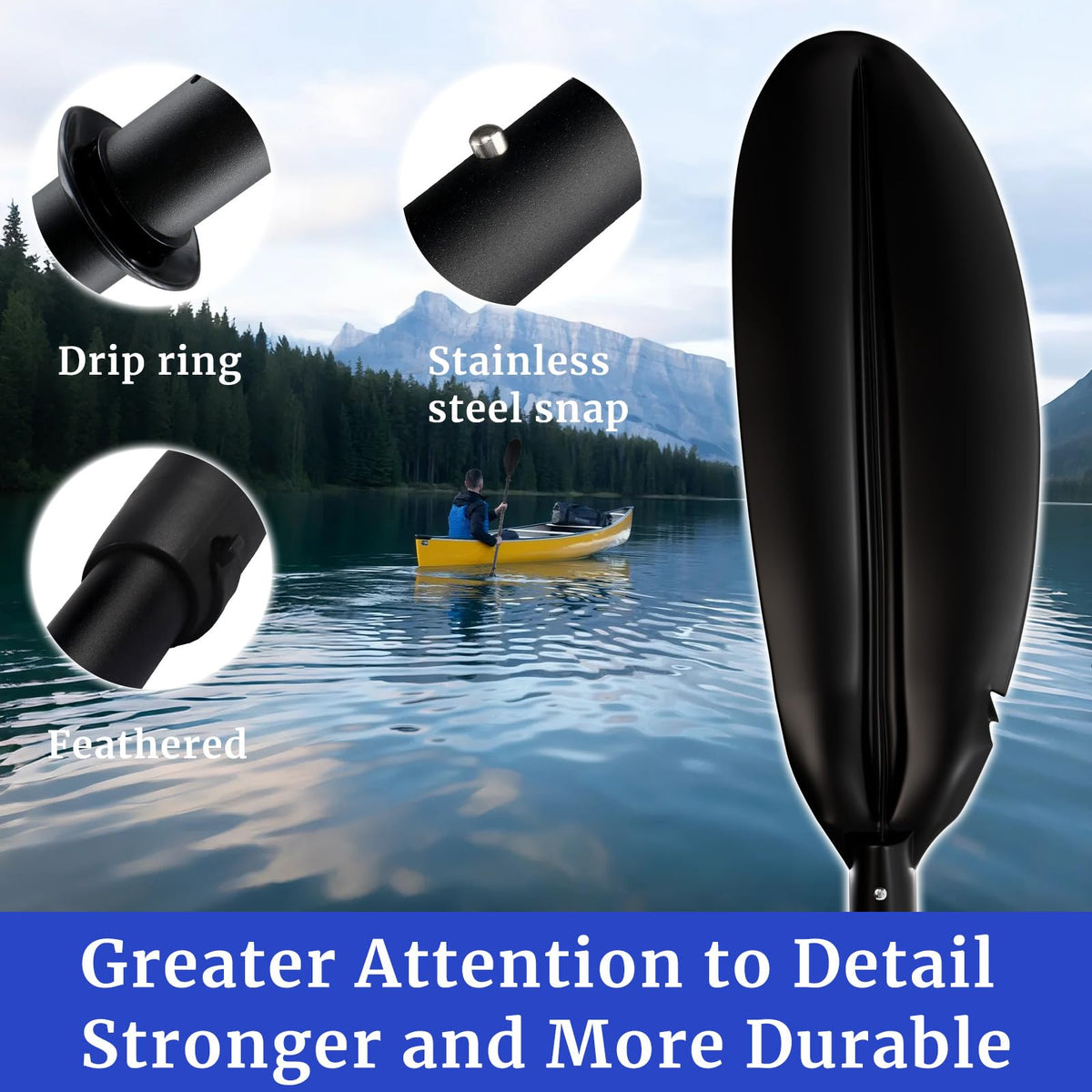 Adjustable Kayak Paddle with Paddle Leash M985089