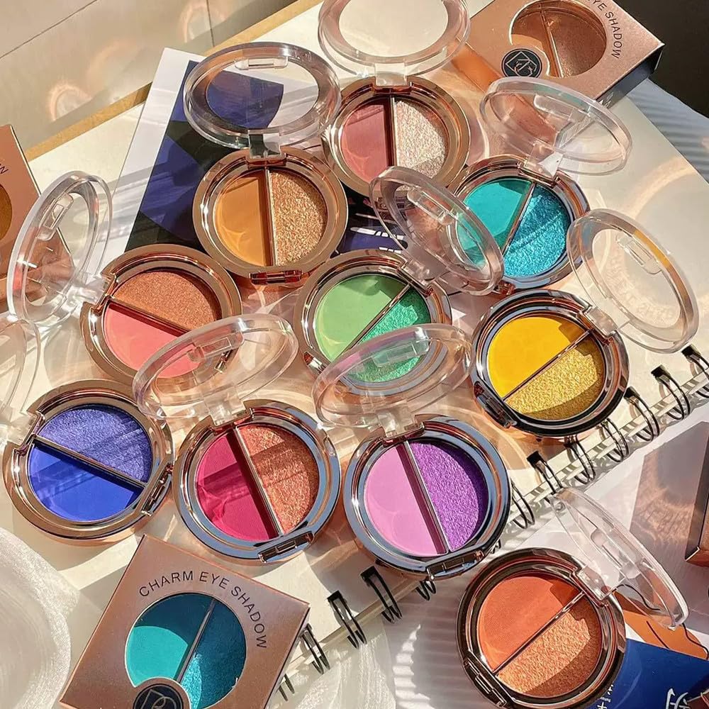 Double Color Matte Shimmer Metal Eye Shadow Powder B451