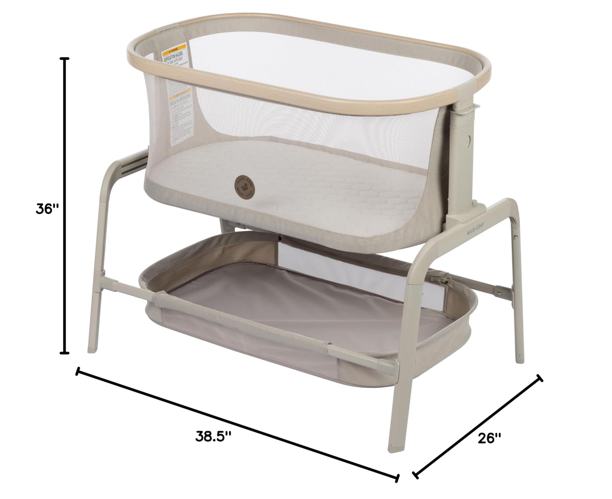 Baby Bassinet Bedside Sleeper with Storage Basket C9168