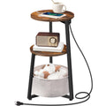 Round Side Table with Charging Station K634053