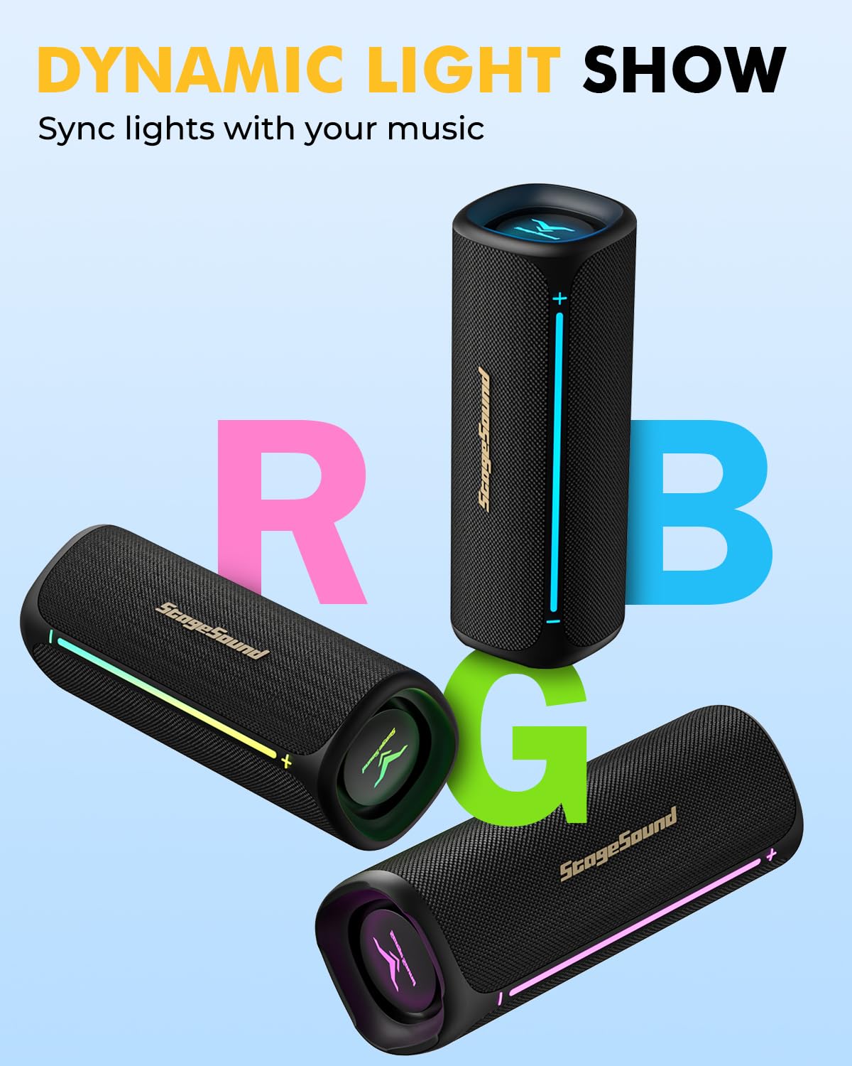 Portable Bluetooth Speaker IP67 Waterproof Black F174