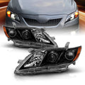 2007-2009 Toyota Camry Black Projector Headlight Assembly Pair K1533
