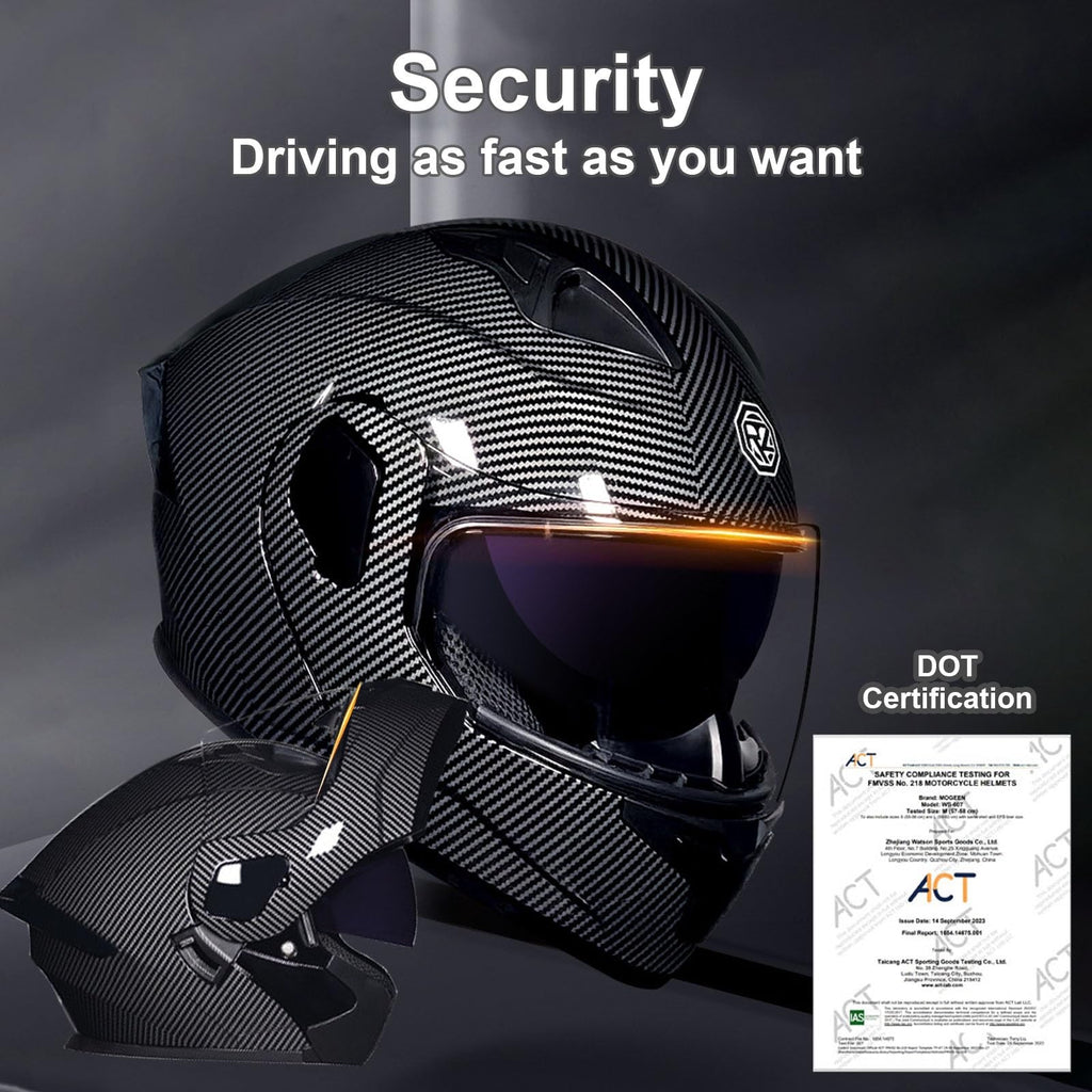 Modular Bluetooth Motorcycle Helmet DOT Approved Dual Visor Flip up Y57189