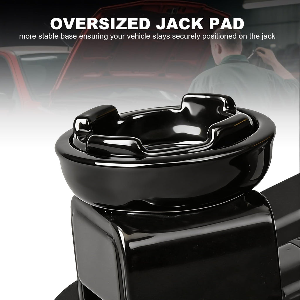 2 Ton Hydraulic Floor Jack, 4000 lbs Low Profile Steel Car Jack, Black R5017
