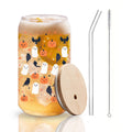 22oz Glass Tumbler with Lid & Straw G79066