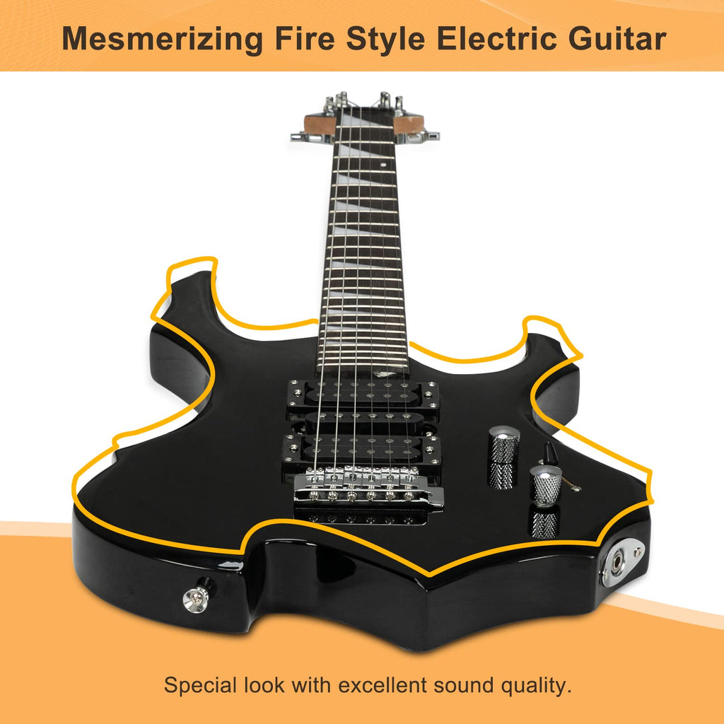 Black Electric Guitar with Accessories Pack J37495